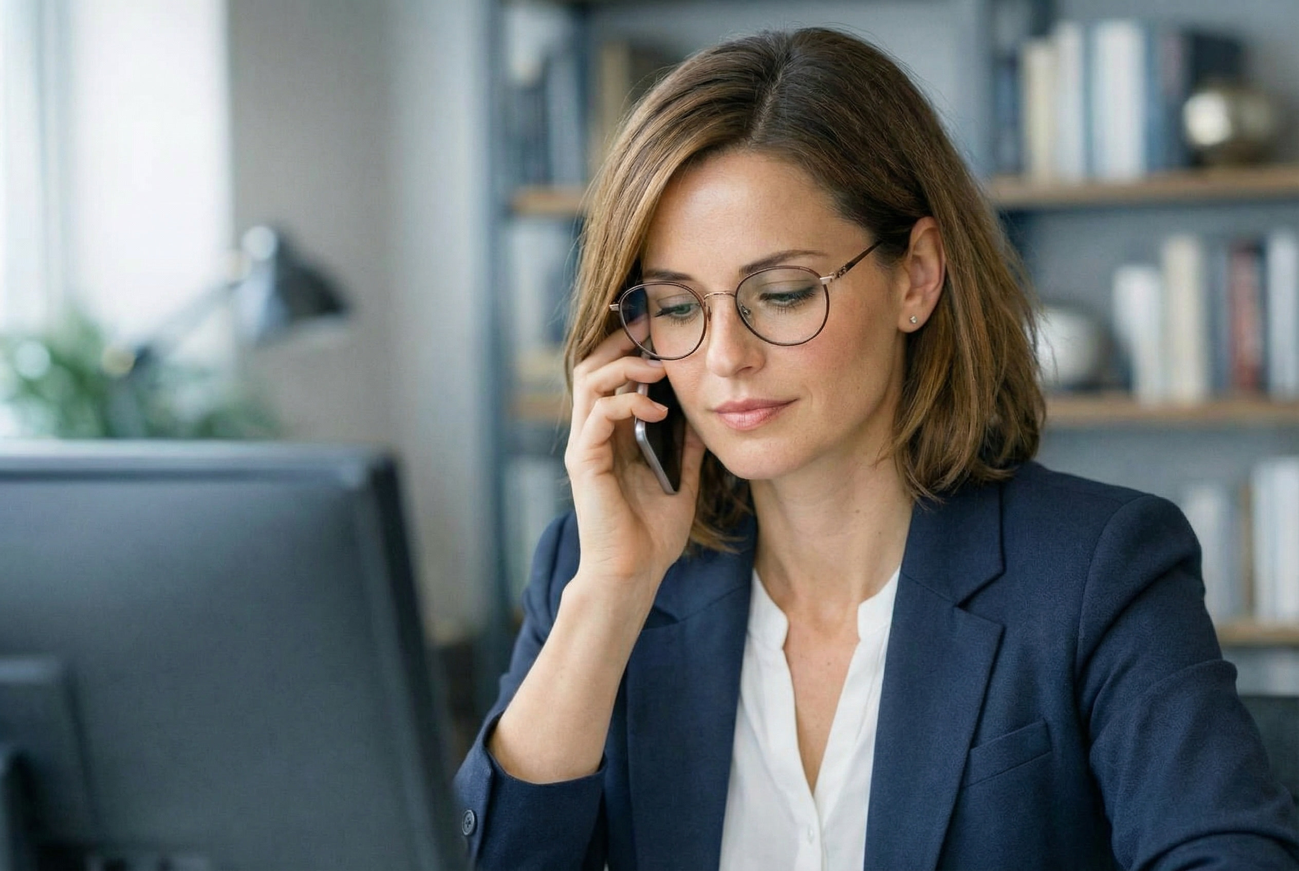 gemini-image-2_Make_her_look_down_and_answer_a_cell_phone_call-0